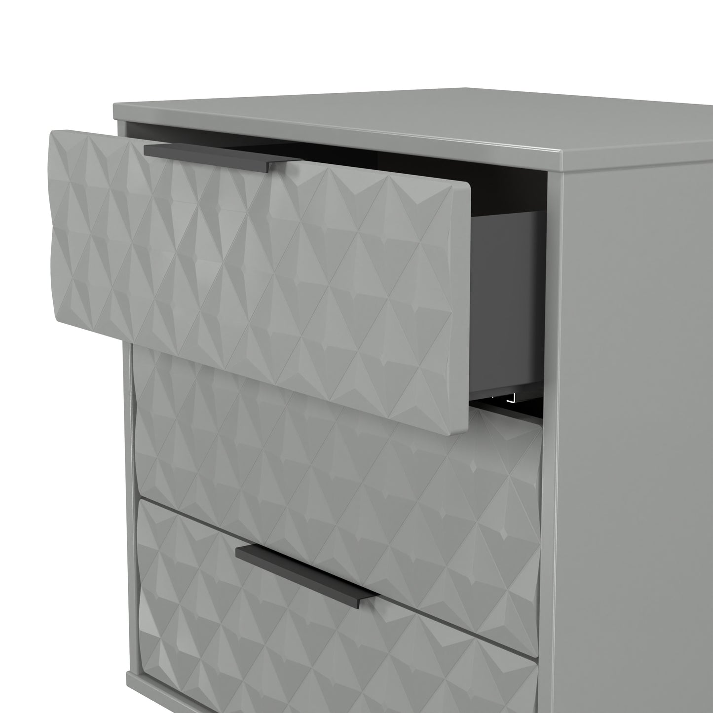 Harlequin Chest of Drawers Grey 3 Drawers 76cm