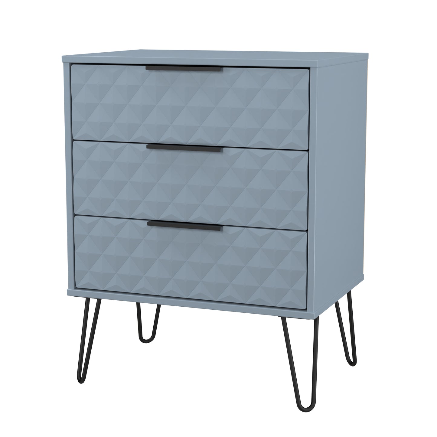 Harlequin Chest of Drawers Light Blue 3 Drawers 76cm