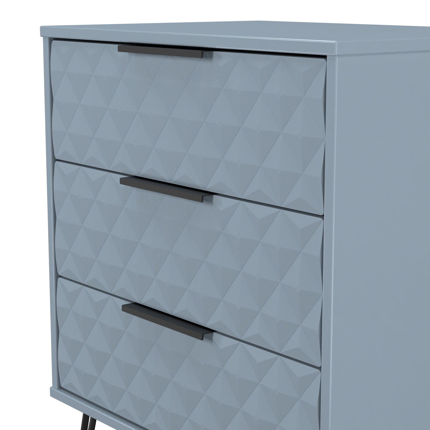 Harlequin Chest of Drawers Light Blue 3 Drawers 76cm