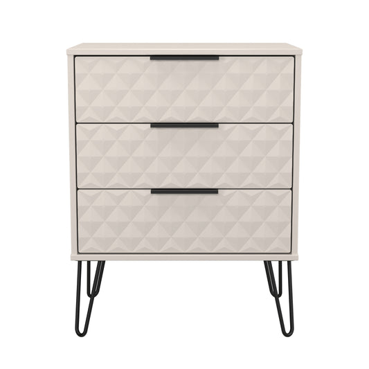 Harlequin Chest of Drawers Off-White 3 Drawers 76cm