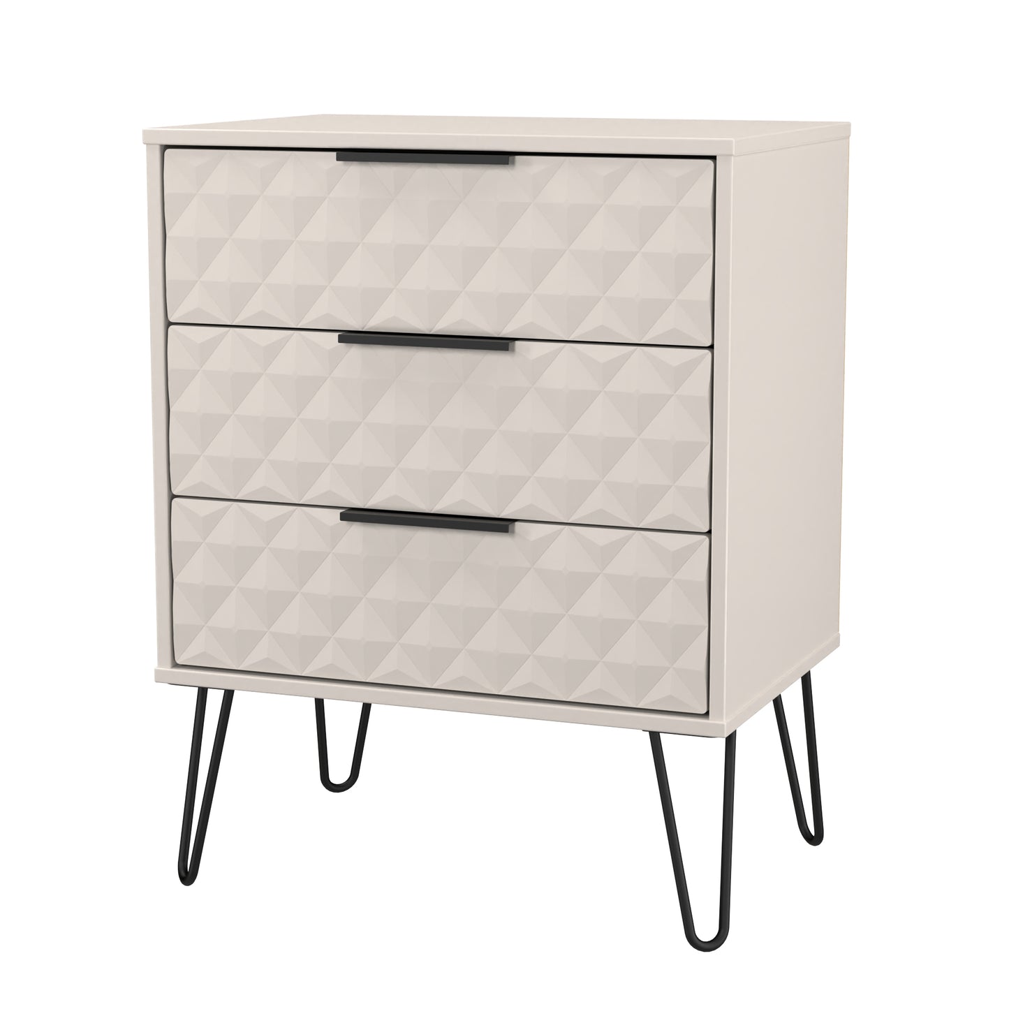 Harlequin Chest of Drawers Off-White 3 Drawers 76cm