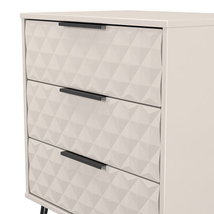Harlequin Chest of Drawers Off-White 3 Drawers 76cm
