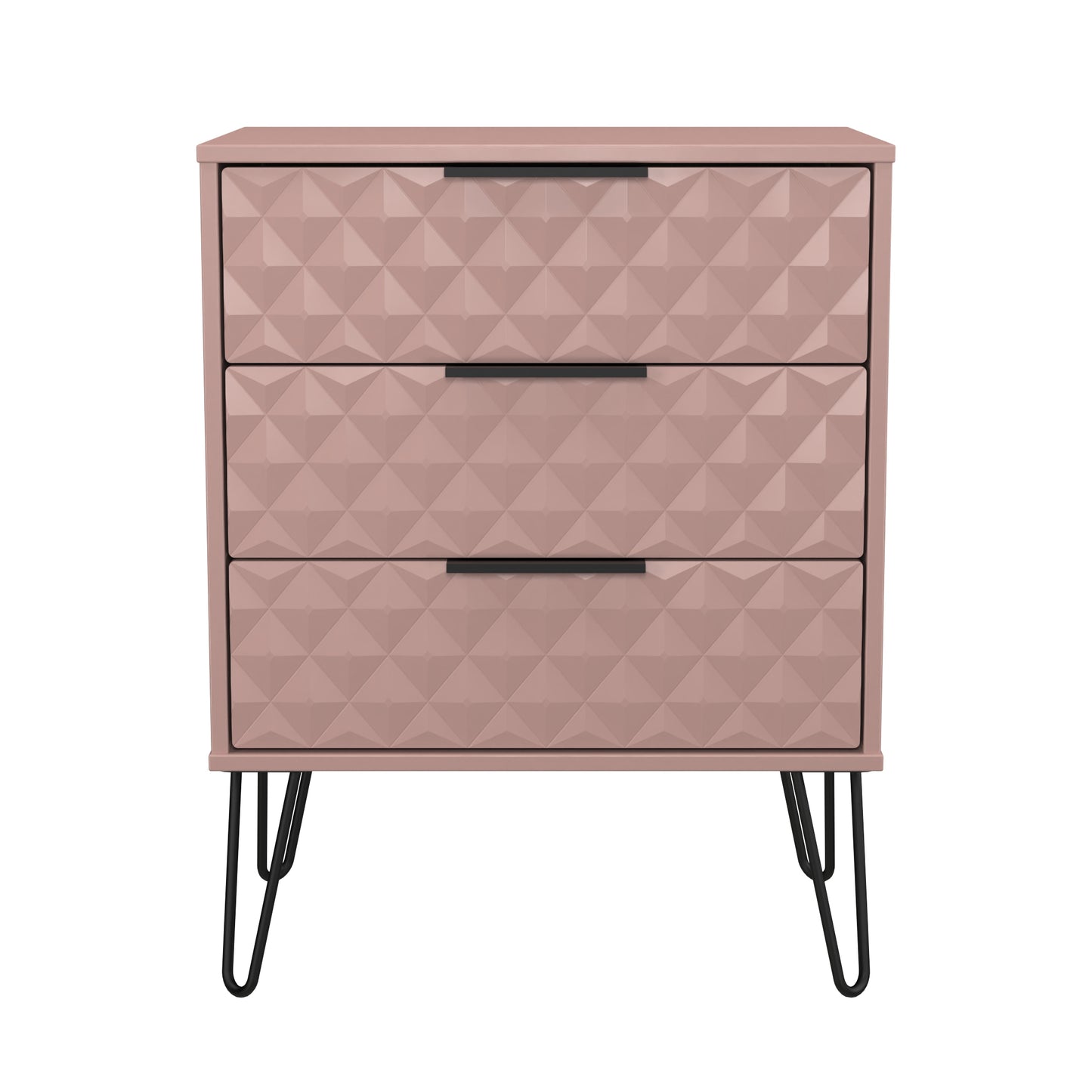 Harlequin Chest of Drawers Pink 3 Drawers 76cm