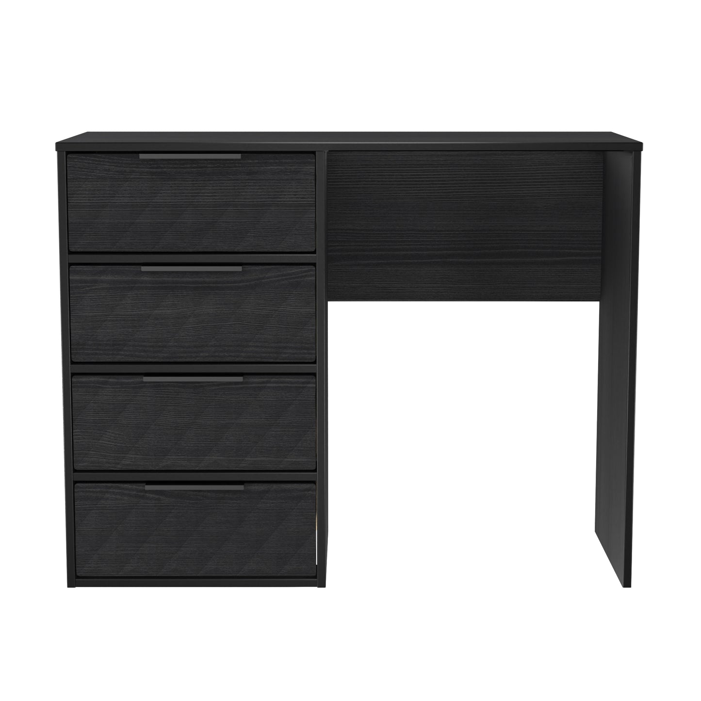 Harlequin Desk Black 4 Drawers 97cm