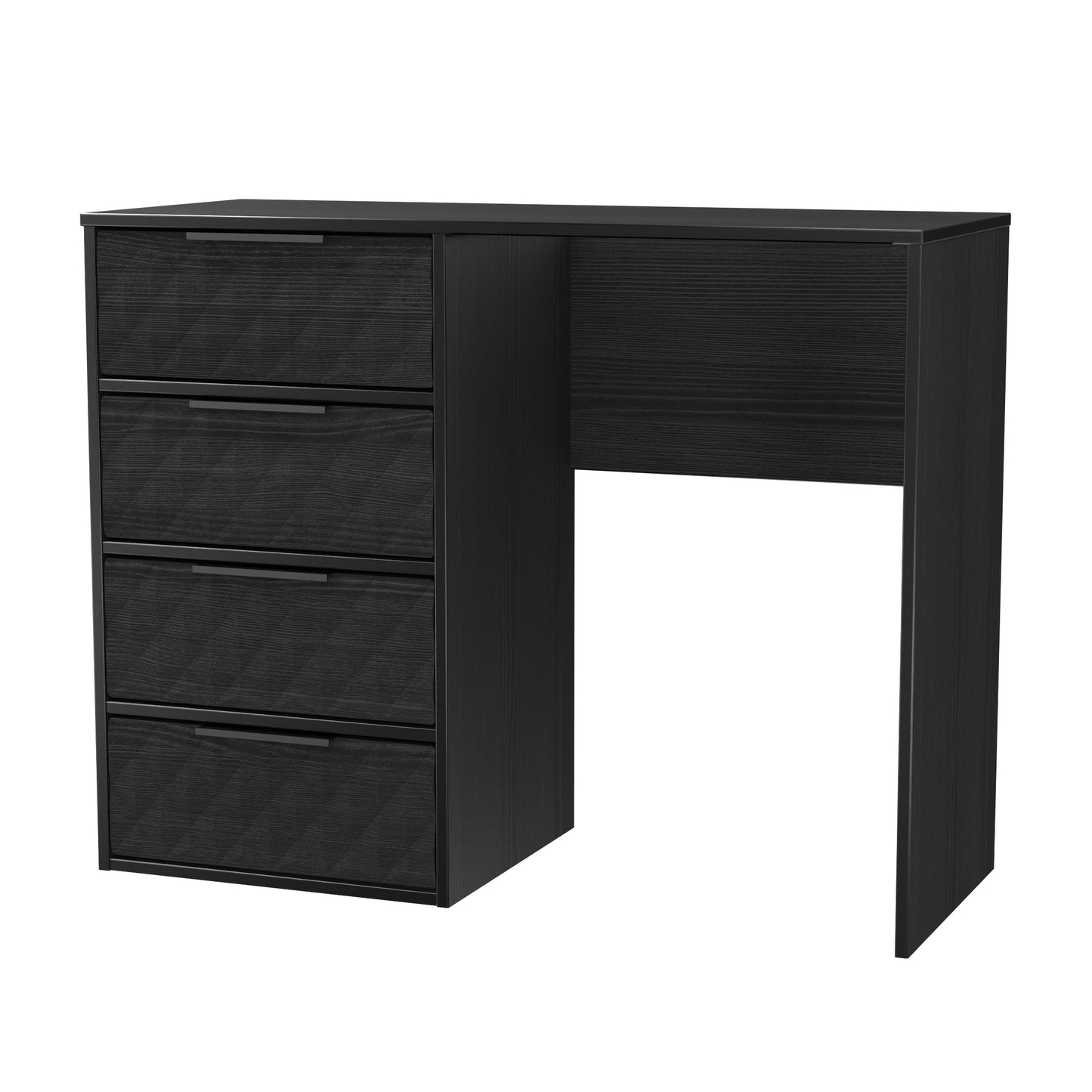 Harlequin Desk Black 4 Drawers 97cm
