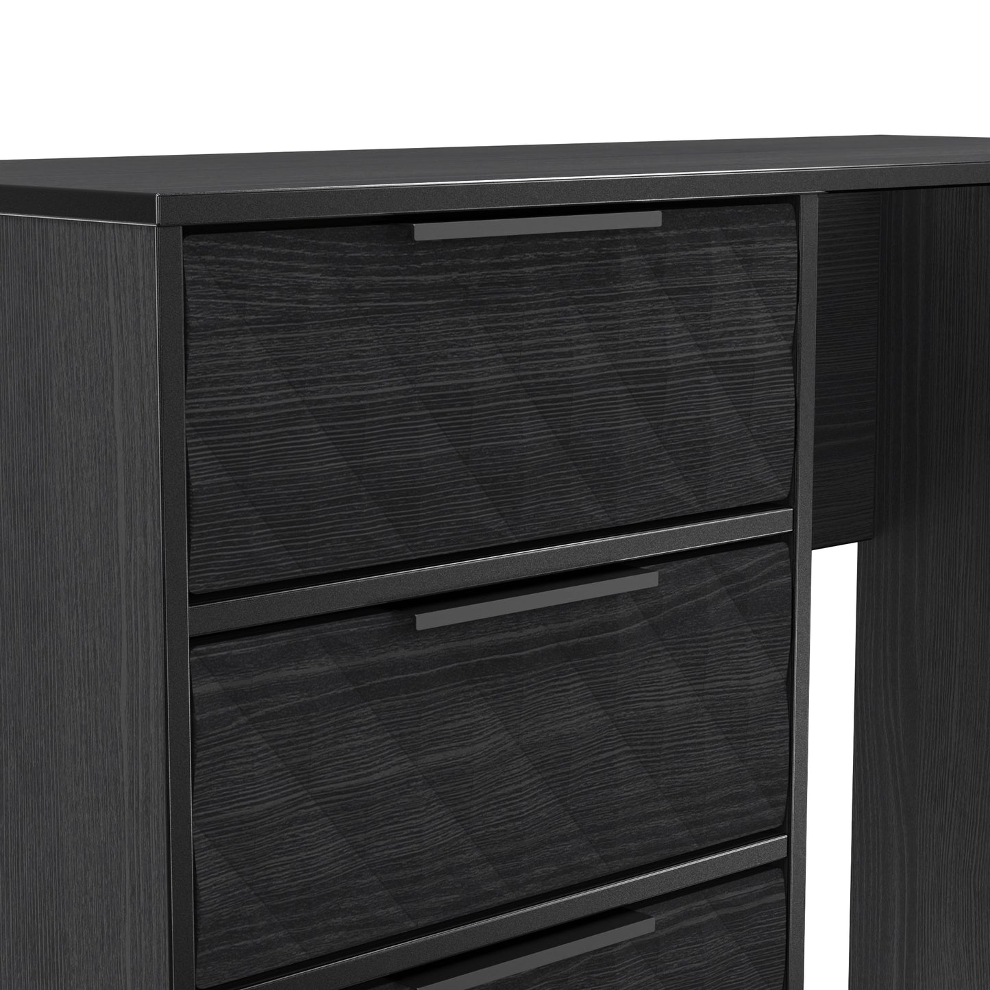 Harlequin Desk Black 4 Drawers 97cm