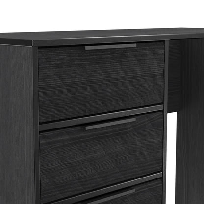 Harlequin Desk Black 4 Drawers 97cm