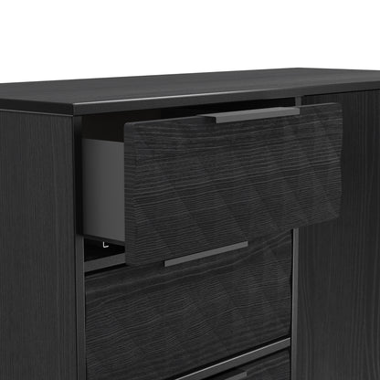 Harlequin Desk Black 4 Drawers 97cm