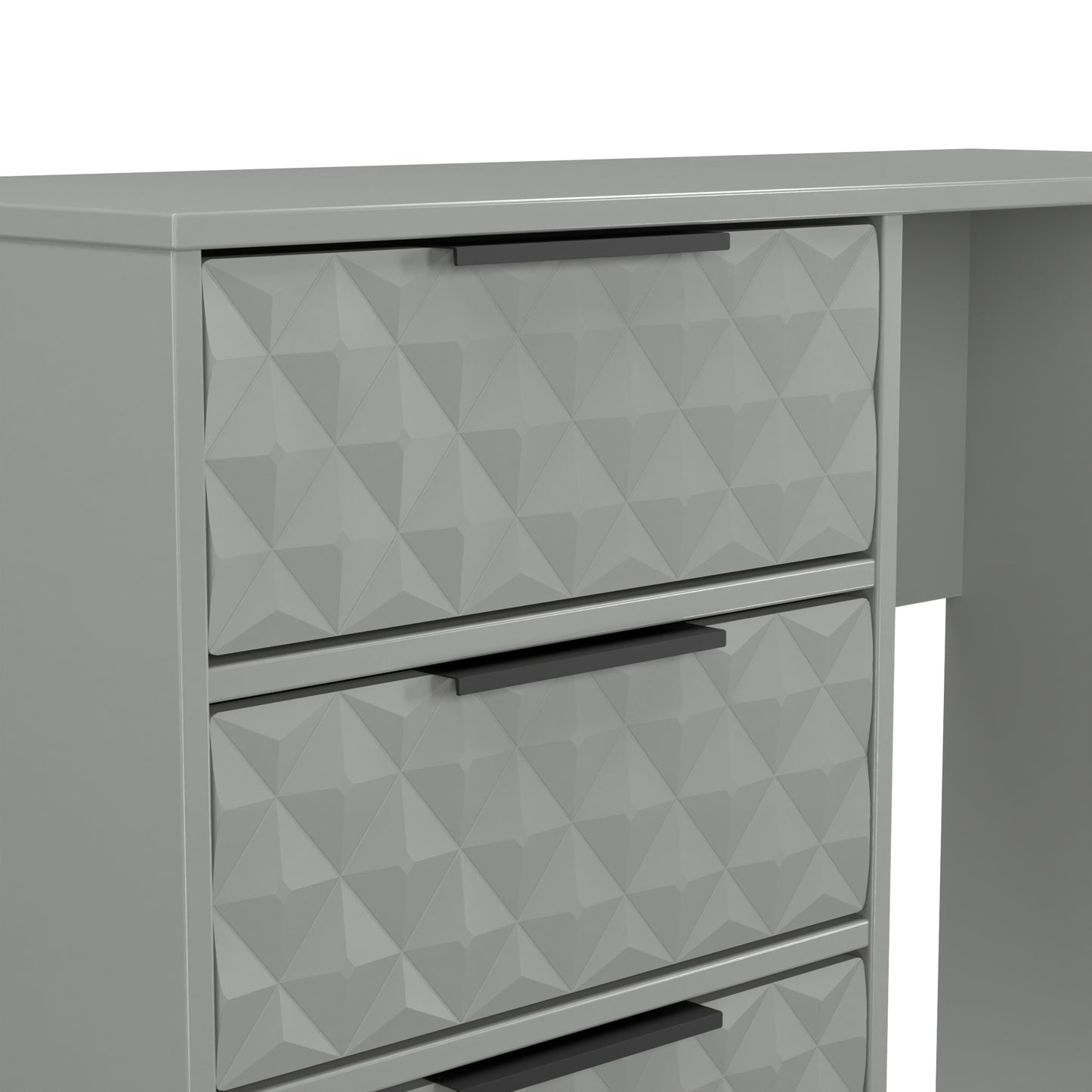 Harlequin Desk Grey 4 Drawers 97cm