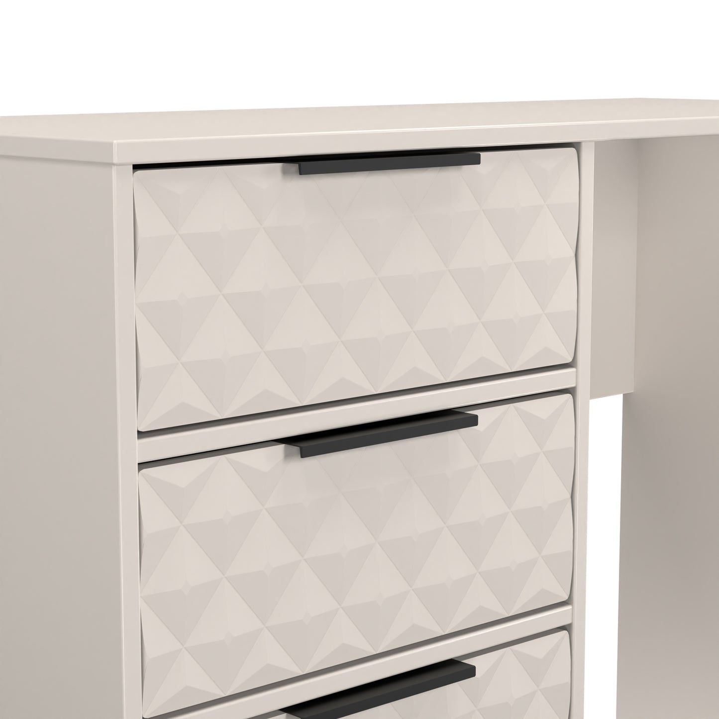 Harlequin Desk Off-White 4 Drawers 97cm