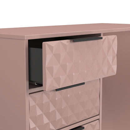 Harlequin Desk Pink 4 Drawers 97cm