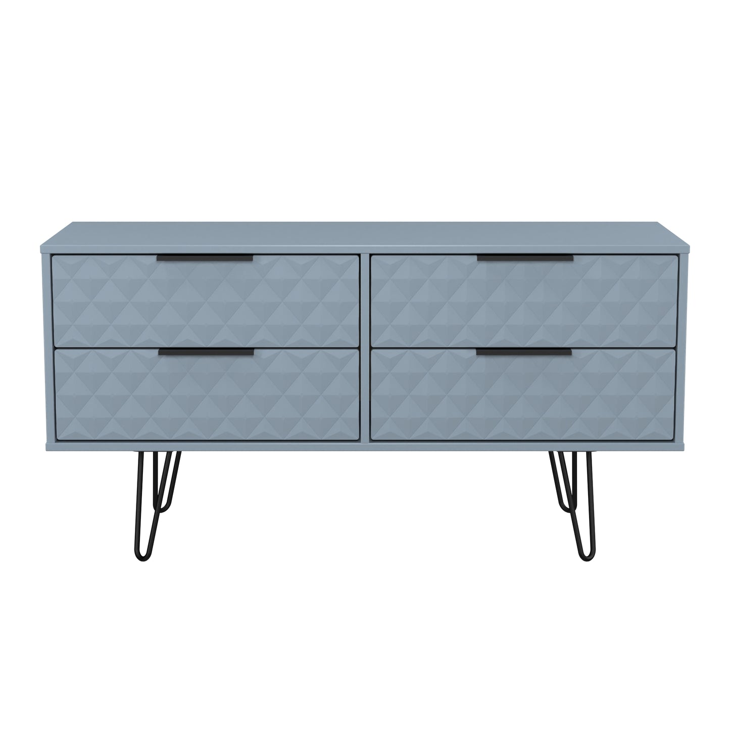 Harlequin Large Chest of Drawers Light Blue 4 Drawers 115cm