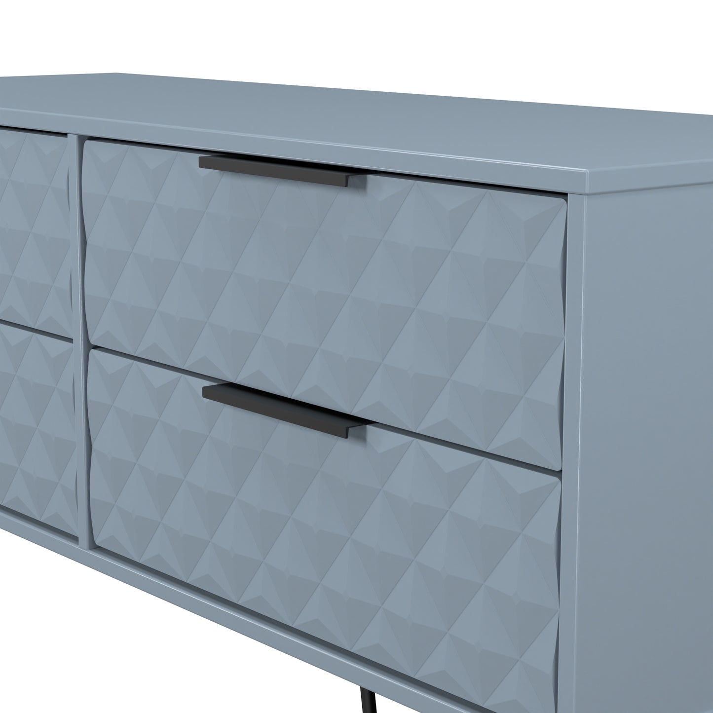 Harlequin Large Chest of Drawers Light Blue 4 Drawers 115cm