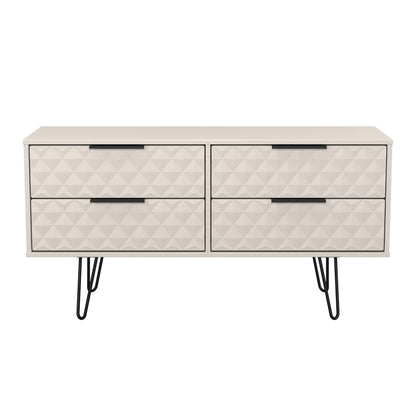 Harlequin Large Chest of Drawers Off-White 4 Drawers 115cm
