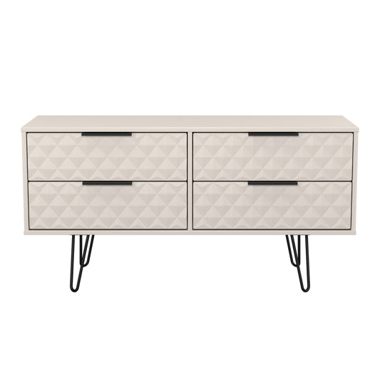 Harlequin Large Chest of Drawers Off-White 4 Drawers 115cm