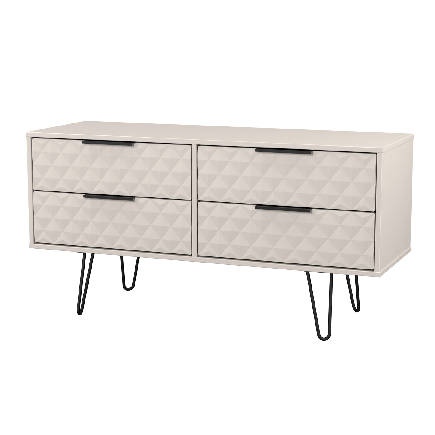 Harlequin Large Chest of Drawers Off-White 4 Drawers 115cm