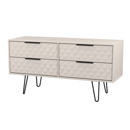 Harlequin Large Chest of Drawers Off-White 4 Drawers 115cm