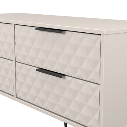 Harlequin Large Chest of Drawers Off-White 4 Drawers 115cm
