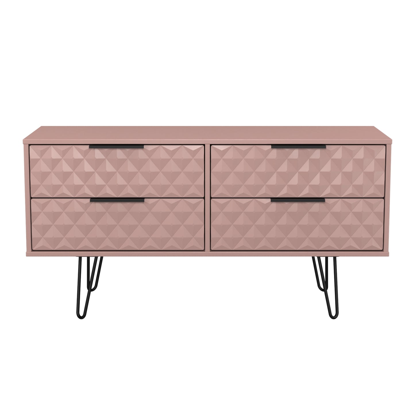 Harlequin Large Chest of Drawers Pink 4 Drawers 115cm