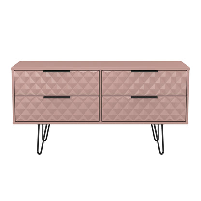 Harlequin Large Chest of Drawers Pink 4 Drawers 115cm