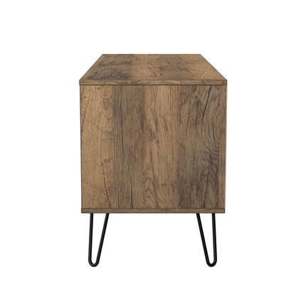 Harlequin Large Chest of Drawers White & Oak 4 Drawers 115cm