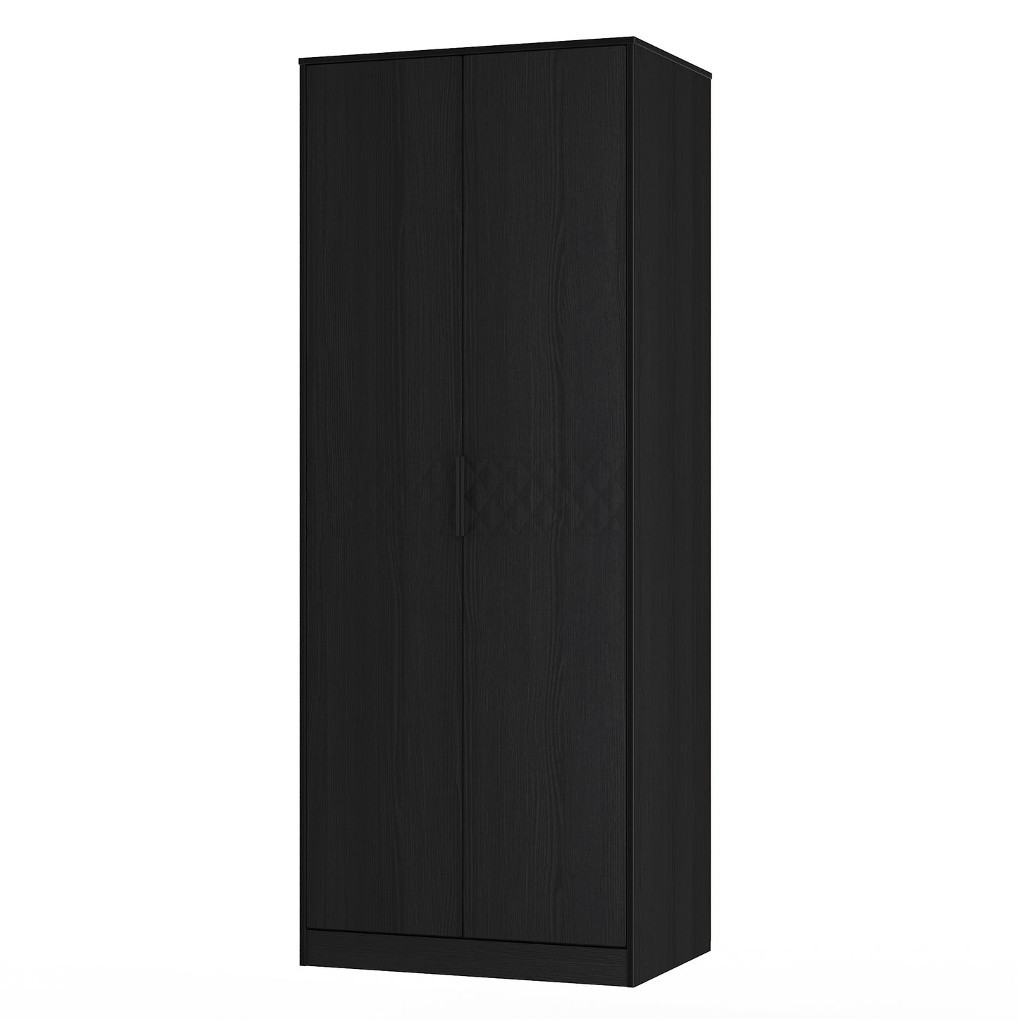 Harlequin Tall Wardrobe Black 1 Shelf 197cm