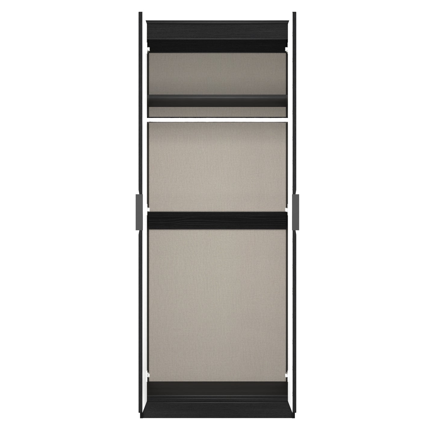 Harlequin Tall Wardrobe Black 1 Shelf 197cm