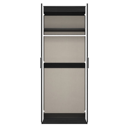 Harlequin Tall Wardrobe Black 1 Shelf 197cm