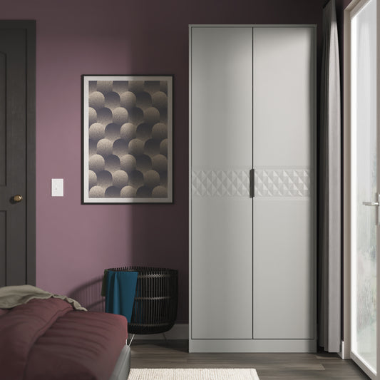 Harlequin Tall Wardrobe Grey 1 Shelf 197cm