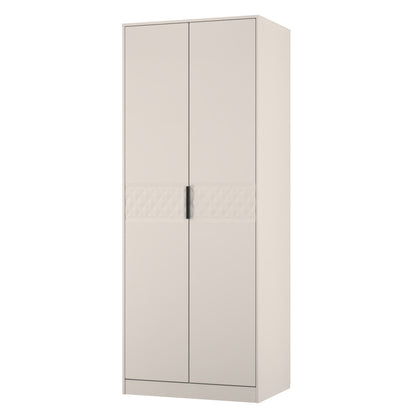 Harlequin Tall Wardrobe Off-White 1 Shelf 197cm