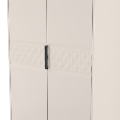 Harlequin Tall Wardrobe Off-White 1 Shelf 197cm