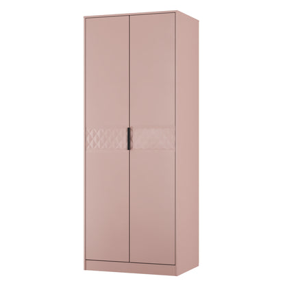 Harlequin Tall Wardrobe Pink 1 Shelf 197cm