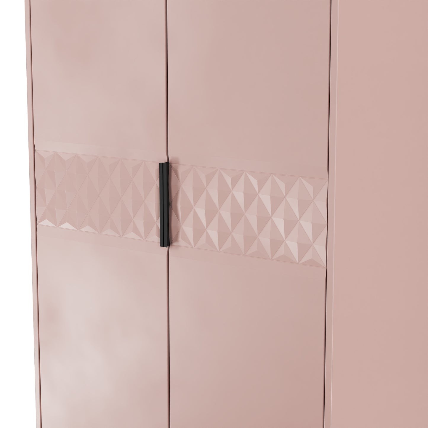 Harlequin Tall Wardrobe Pink 1 Shelf 197cm