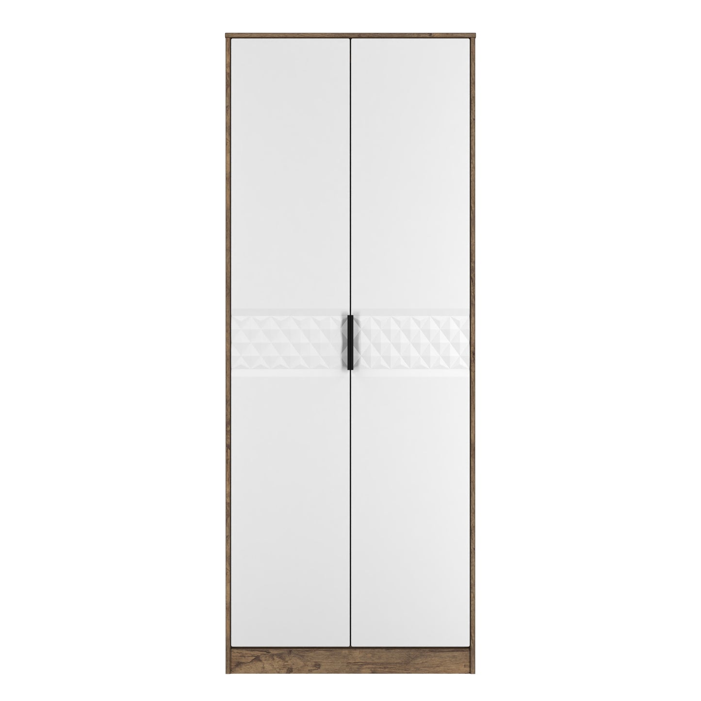 Harlequin Tall Wardrobe White & Oak 1 Shelf 197cm