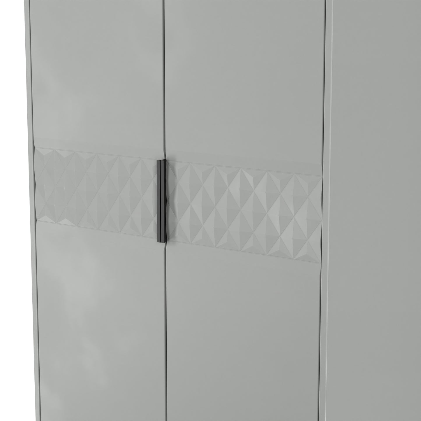 Harlequin Tall Wardrobe Grey 2 Drawers 197cm