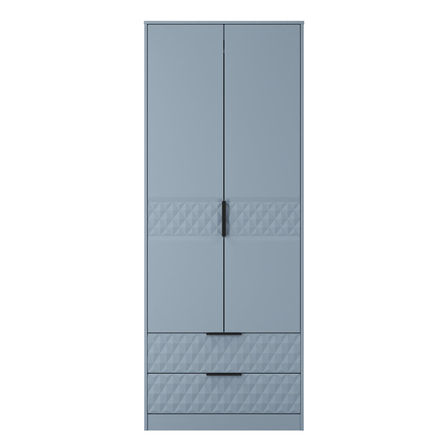 Harlequin Tall Wardrobe Light Blue 2 Drawers 197cm