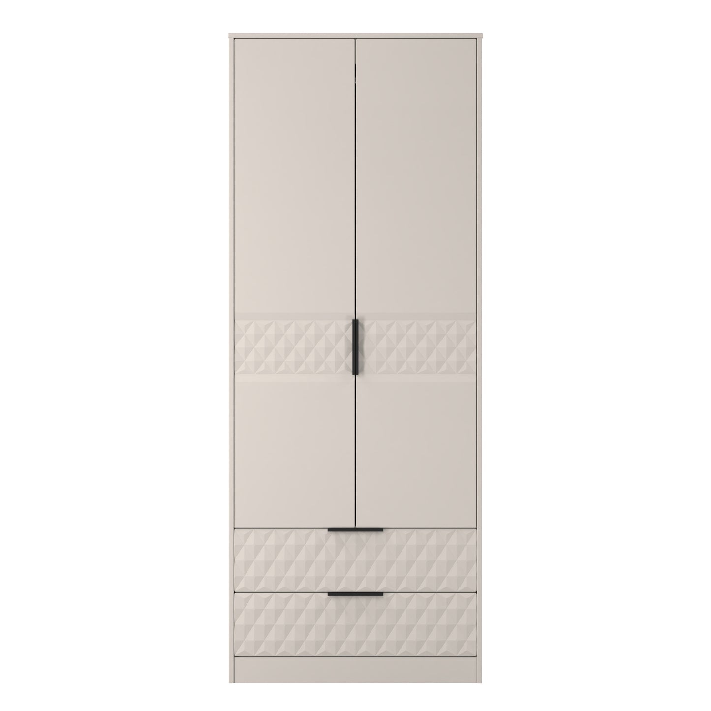Harlequin Tall Wardrobe Off-White 2 Drawers 197cm
