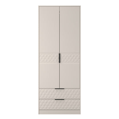 Harlequin Tall Wardrobe Off-White 2 Drawers 197cm