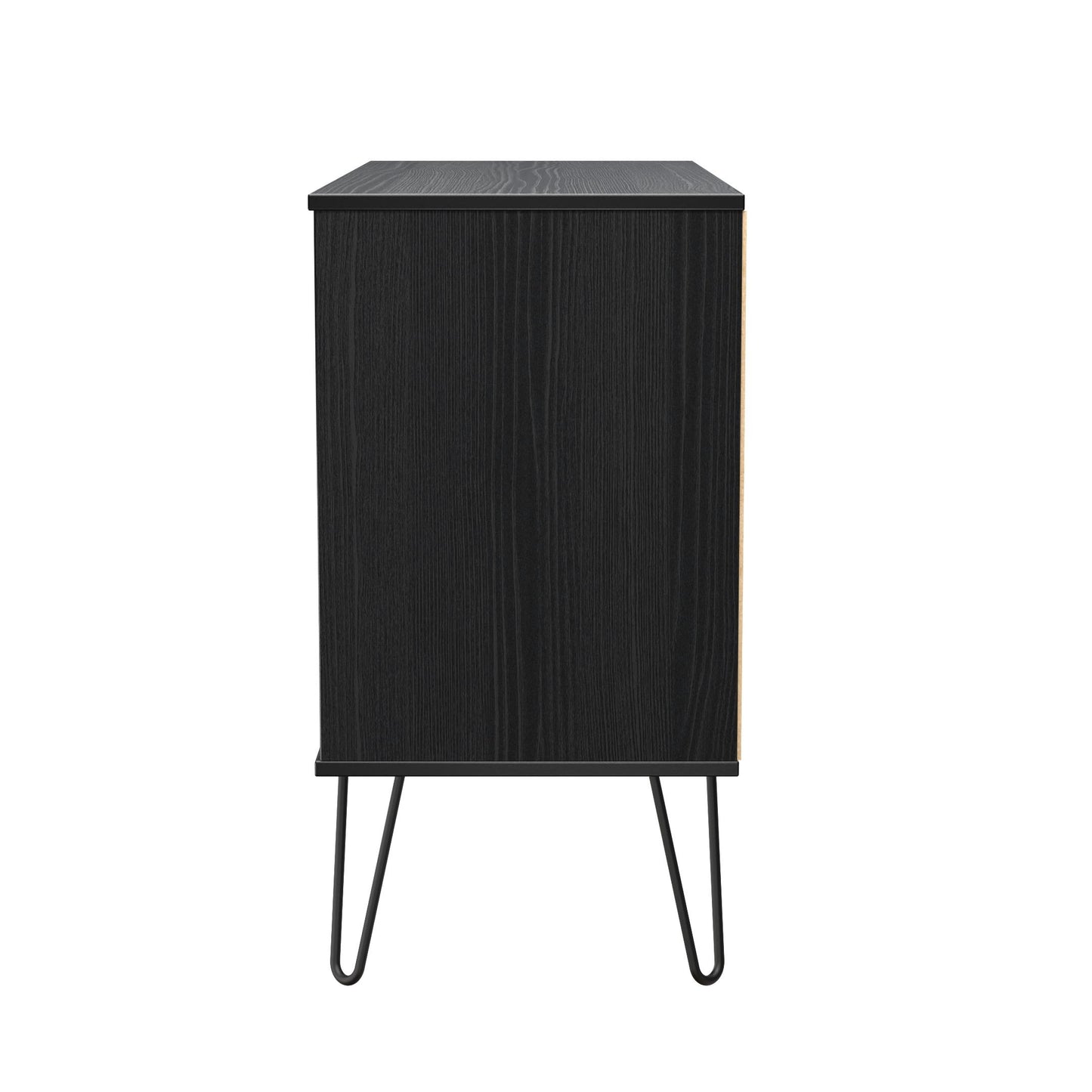 Harlequin TV Unit Black 2 Shelves 3 Drawers 97cm