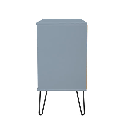 Harlequin TV Unit Light Blue 2 Shelves 3 Drawers 97cm