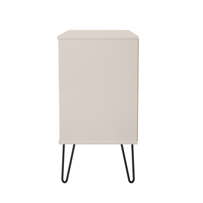 Harlequin TV Unit Off-White 2 Shelves 3 Drawers 97cm