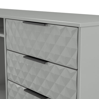 Harlequin Large Sideboard Grey 2 Shelves 6 Drawers 152cm