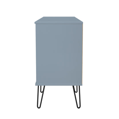 Harlequin Large Sideboard Light Blue 2 Shelves 6 Drawers 152cm