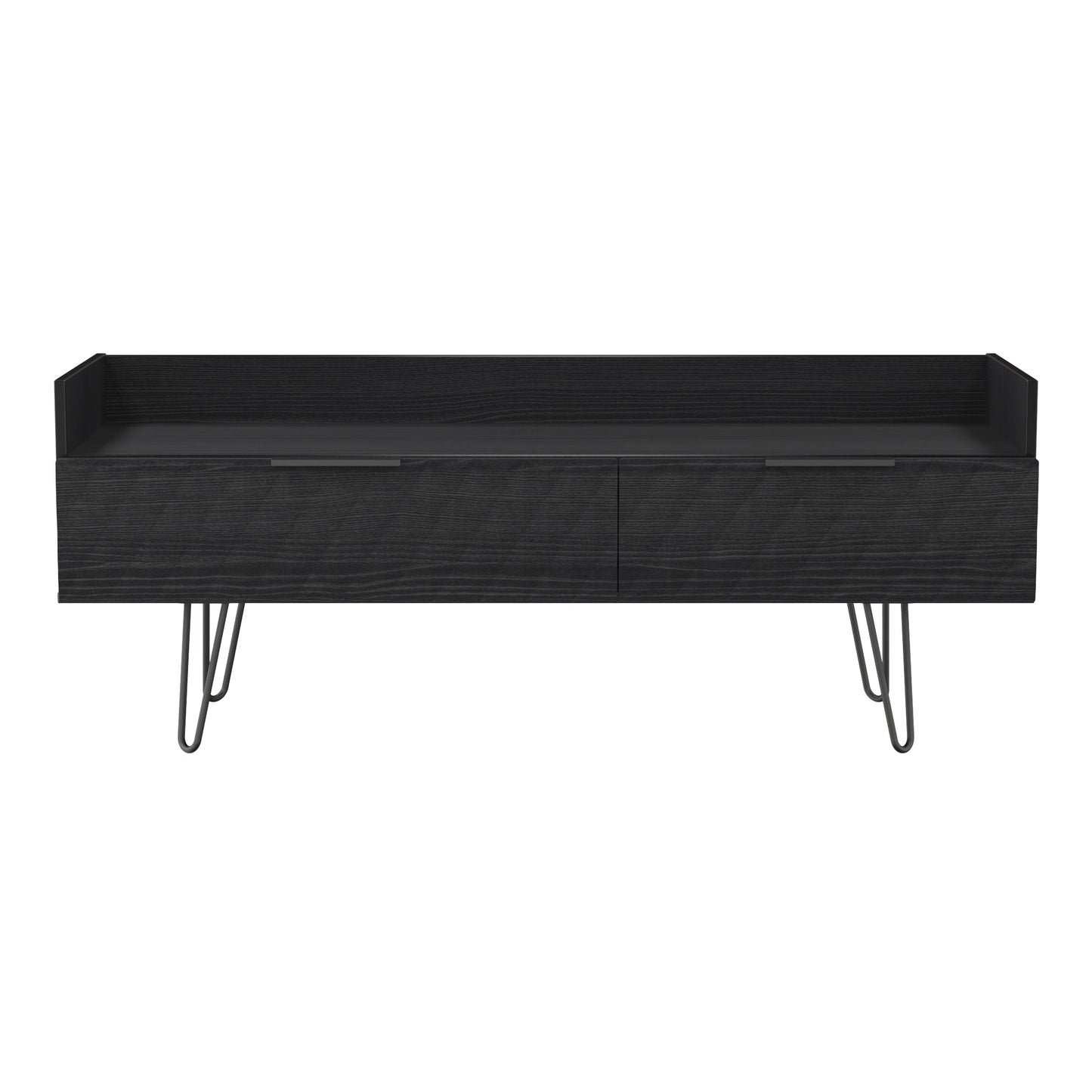 Harlequin TV Unit Black 2 Drawers 128cm