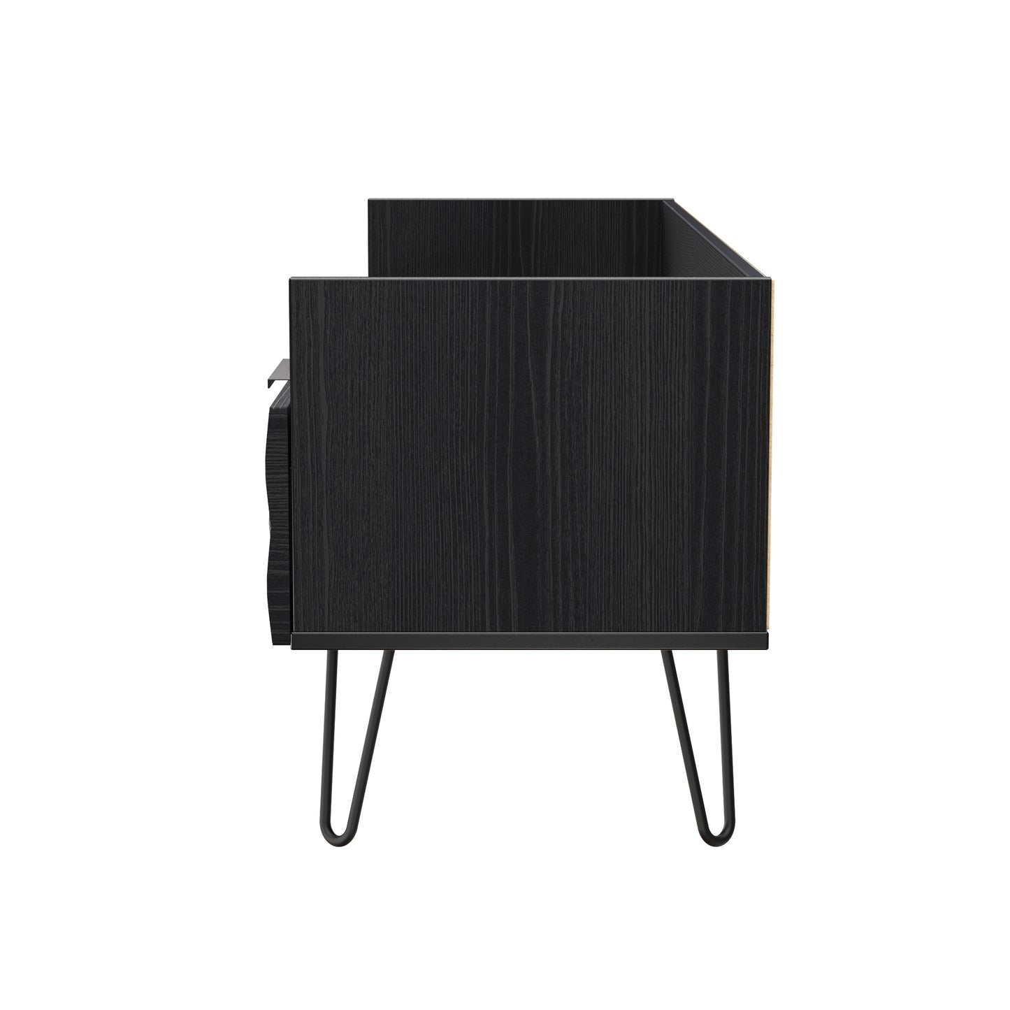 Harlequin TV Unit Black 2 Drawers 128cm