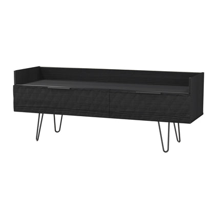 Harlequin TV Unit Black 2 Drawers 128cm