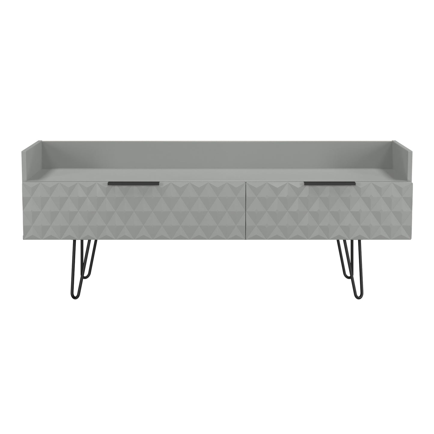 Harlequin TV Unit Grey 2 Drawers 128cm