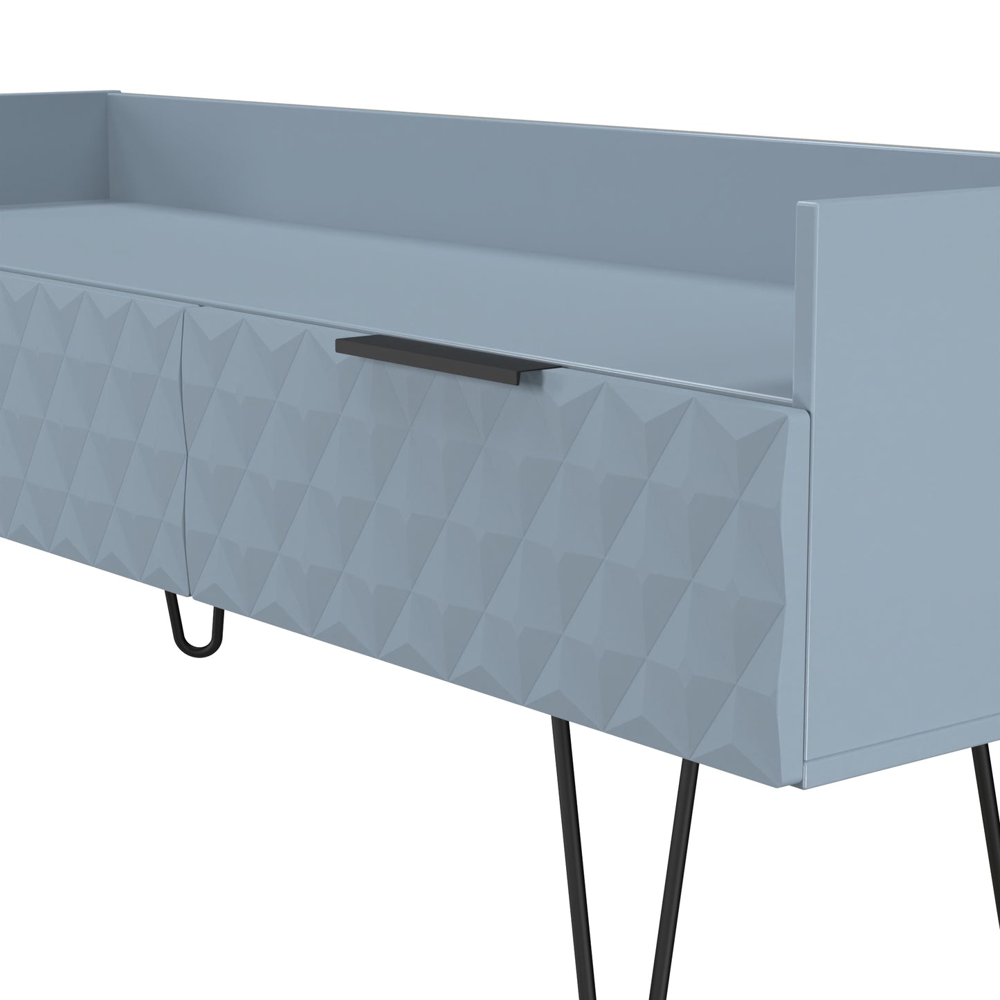 Harlequin TV Unit Light Blue 2 Drawers 128cm