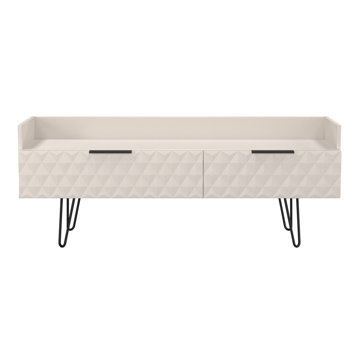Harlequin TV Unit Off-White 2 Drawers 128cm