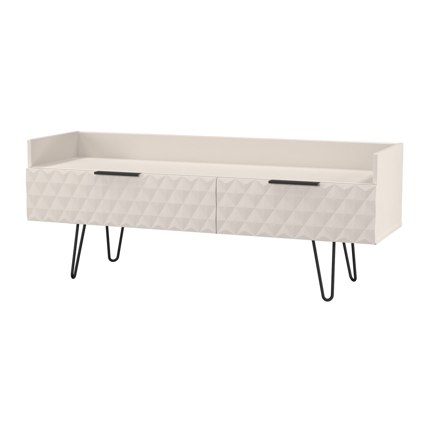 Harlequin TV Unit Off-White 2 Drawers 128cm